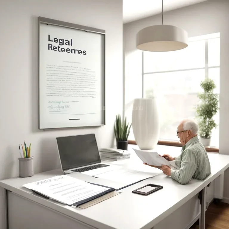 Older adult discussing documents with a legal advisor